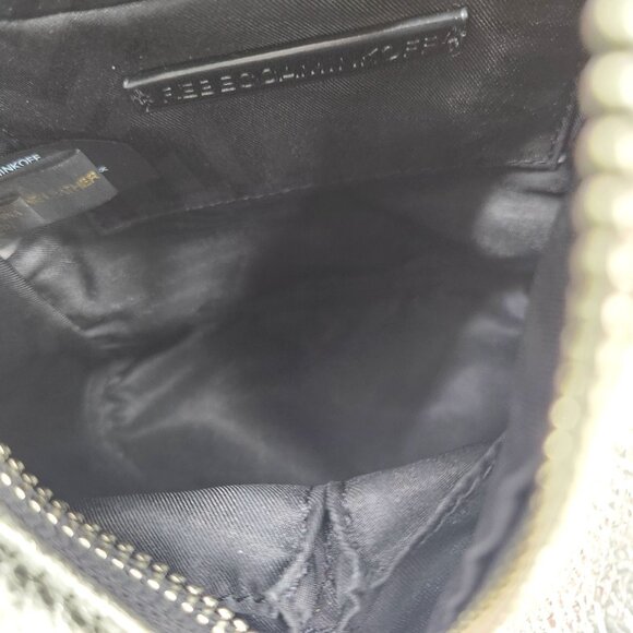 Rebecca Minkoff Julian Silver Leather Backpack Handbag 10" x 8" x 6" - Picture 9 of 10